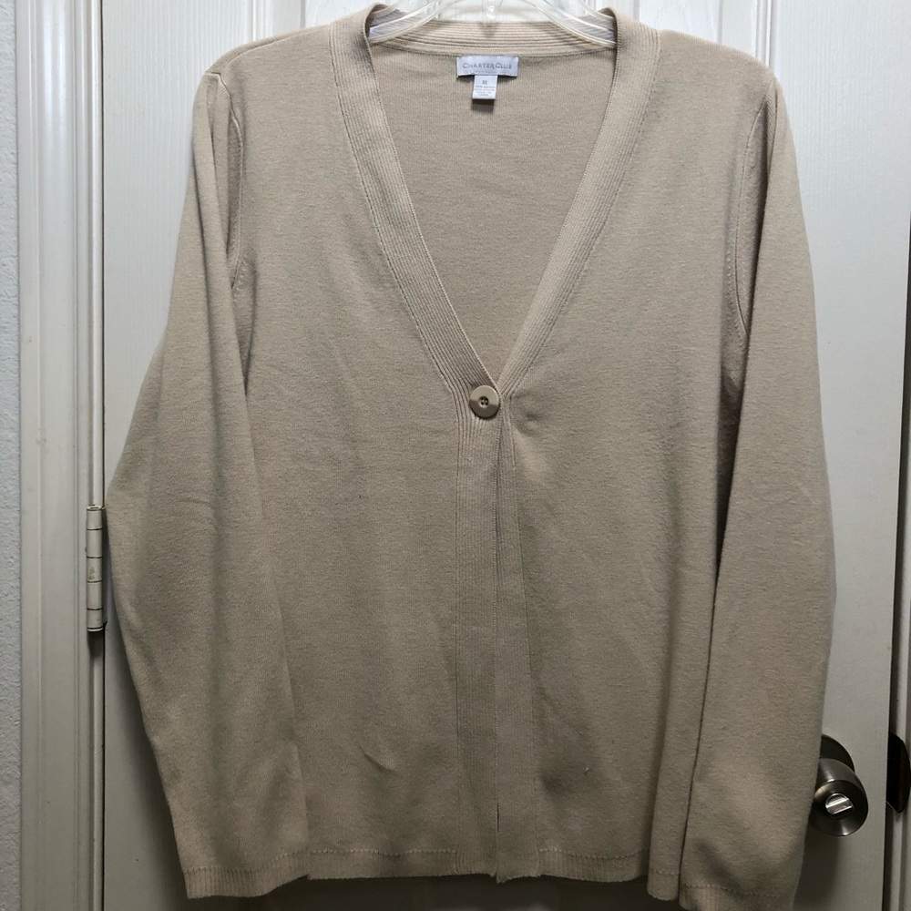 Charter Club XL Tan Cardigan